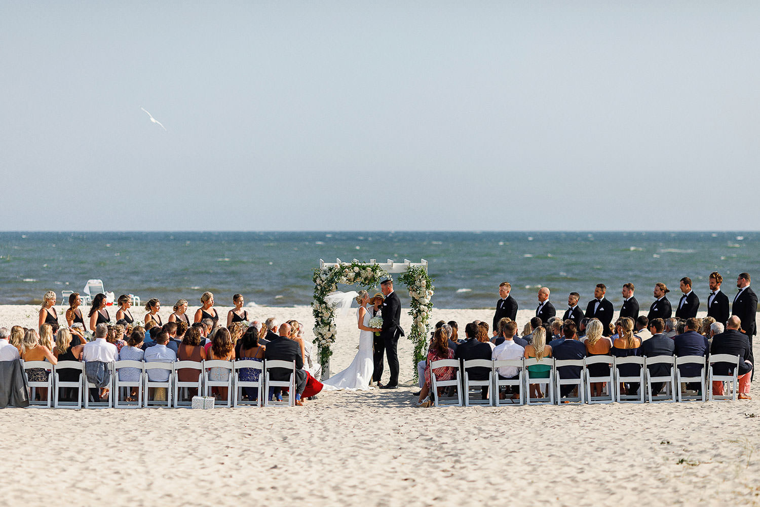 Wychmere Beach club beach wedding ceremony 