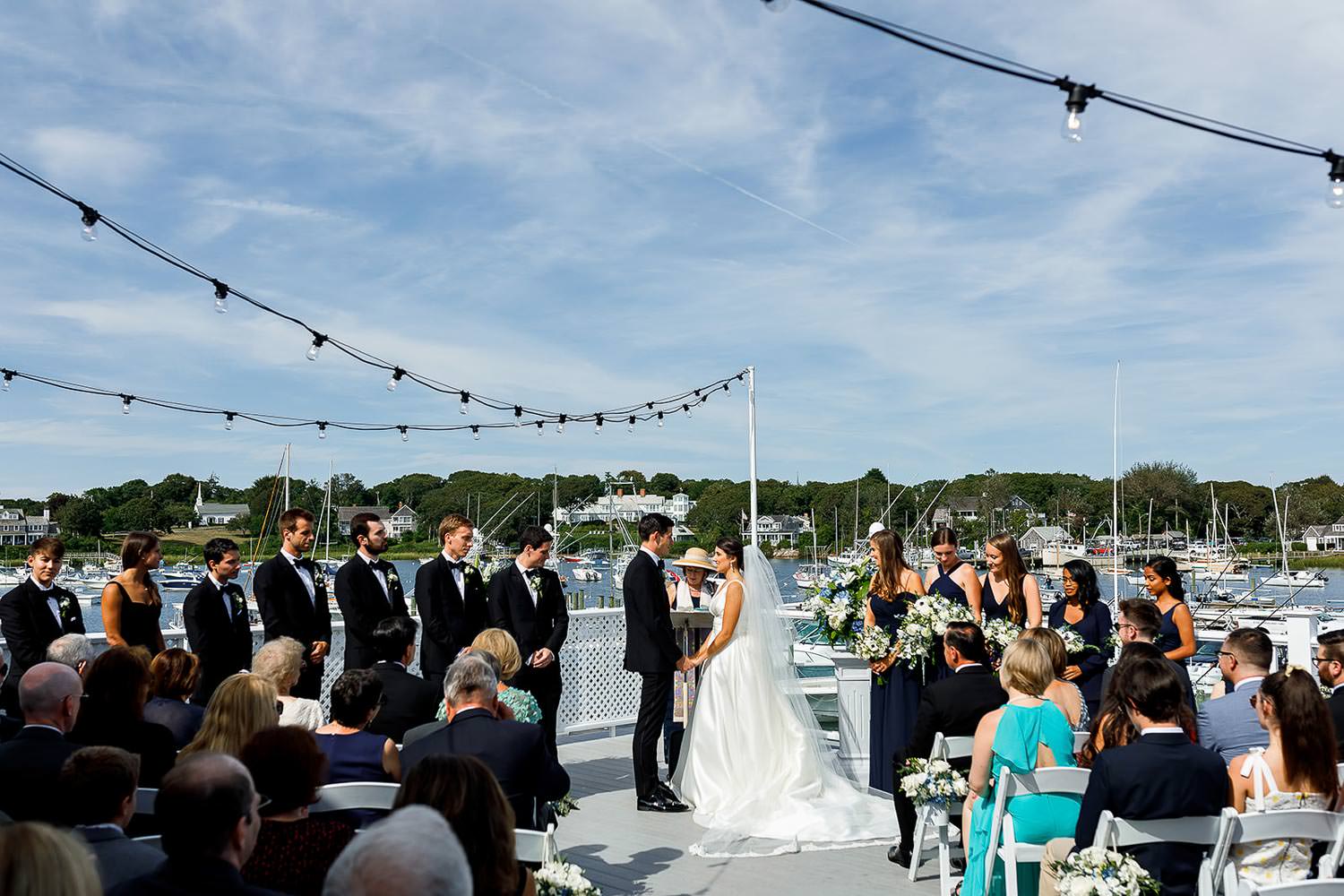 Wychmere Beach Club rooftop wedding ceremony