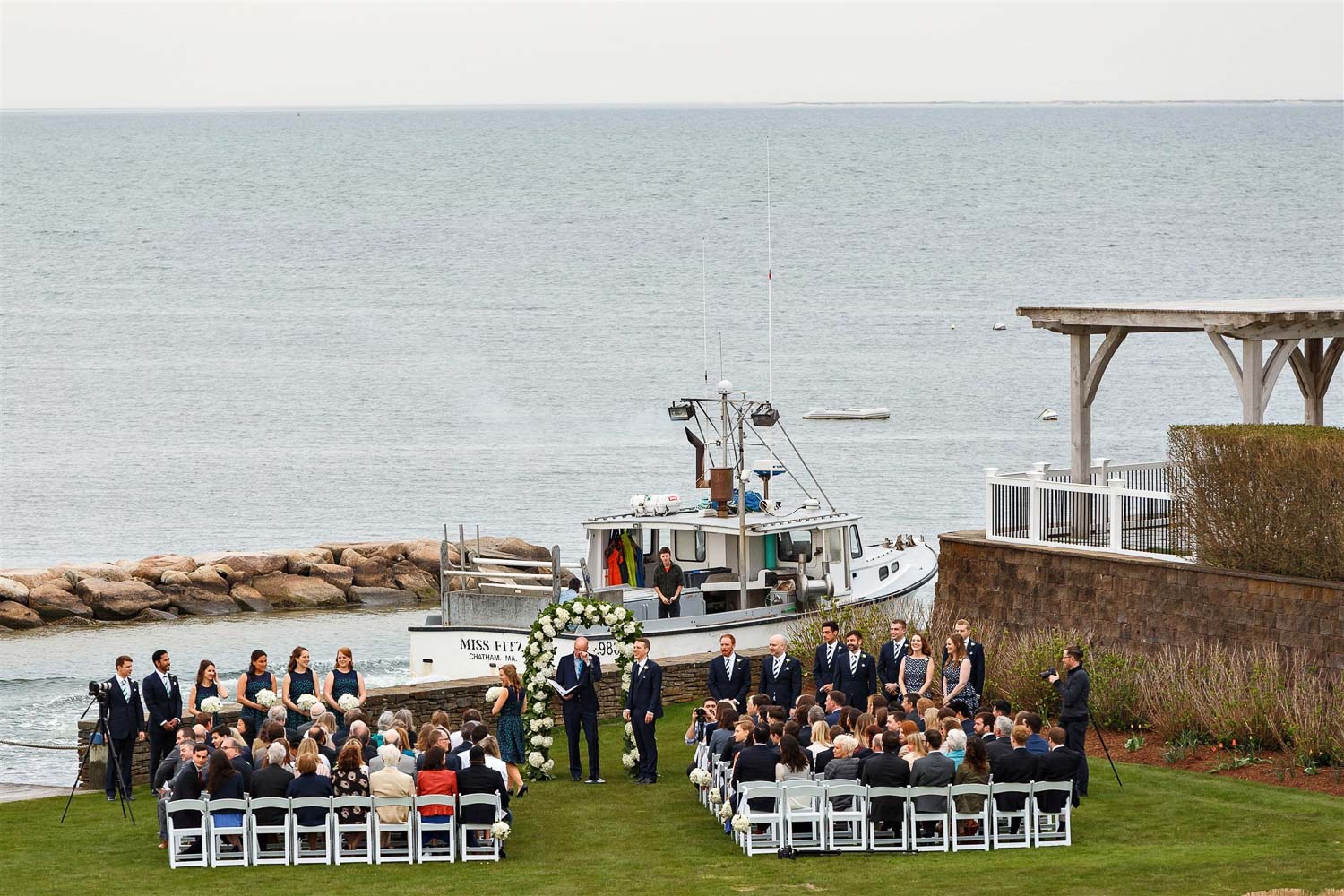 Wychmere Beach Club lawn wedding ceremony