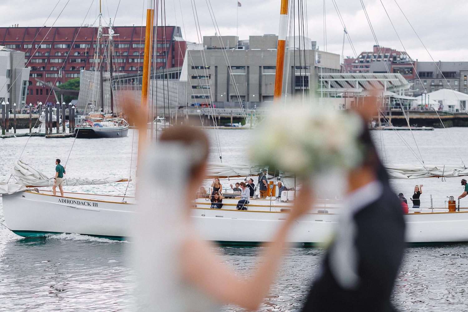 Boston wedding photos at Fan Pier