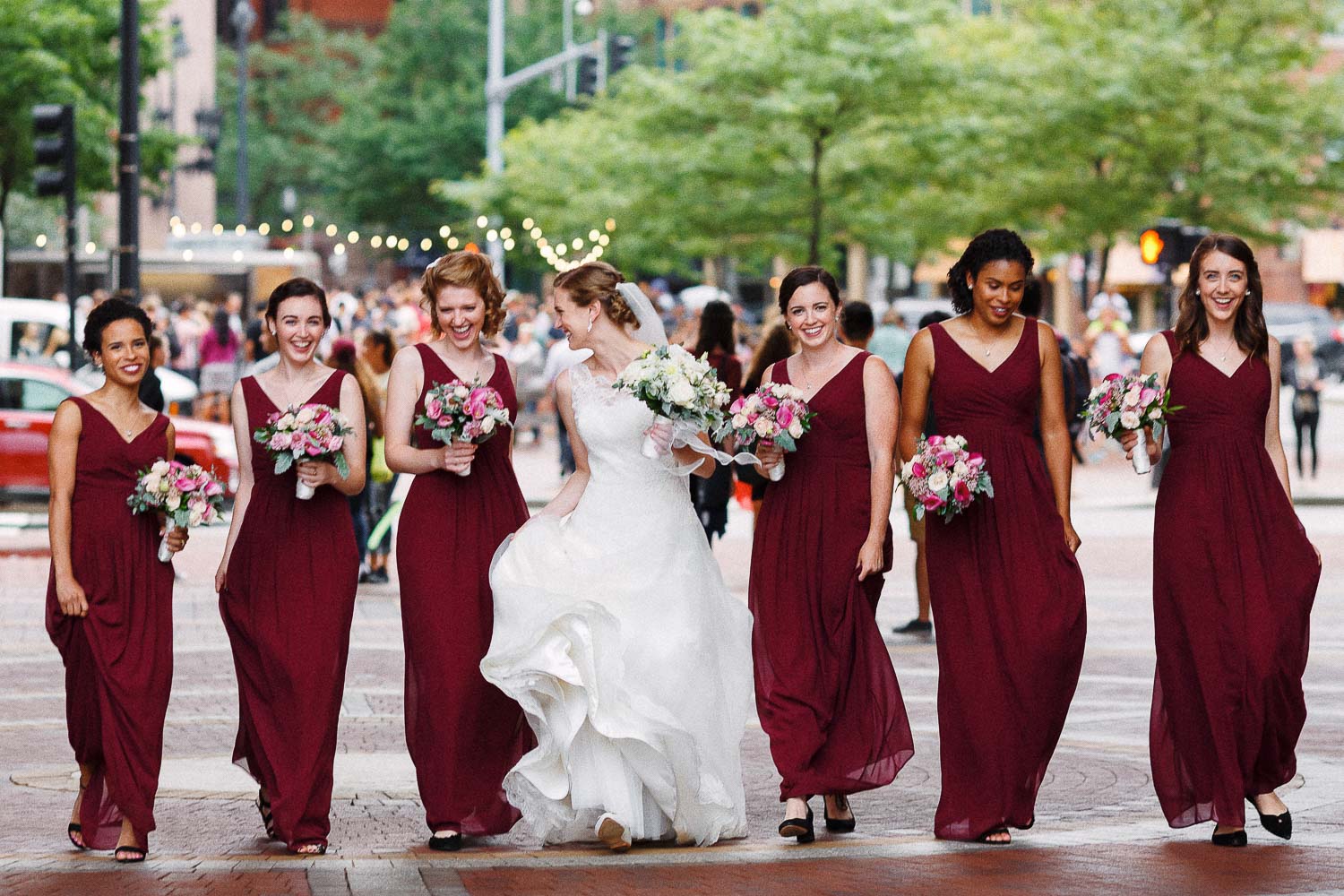 Boston Harbor hotel wedding party photos